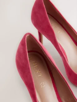 Daim rouge - Chaussures de milieu de terrain en cuir