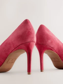 Daim rouge - Chaussures de milieu de terrain en cuir