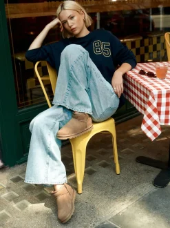 Daim taupe neutre - Bottes en fausse fourrure déperlantes