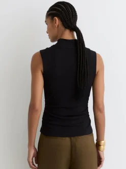 Débardeur Reiss Simone à col montant en coton extensible