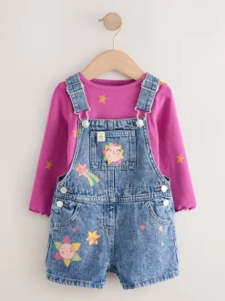 Denim - Ensemble salopette cosmique (3mois-7ans)