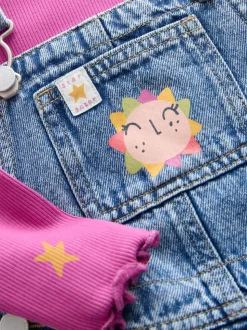Denim - Ensemble salopette cosmique (3mois-7ans)