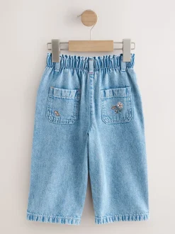 Denim - Jean à fleurs (3mois à7ans)