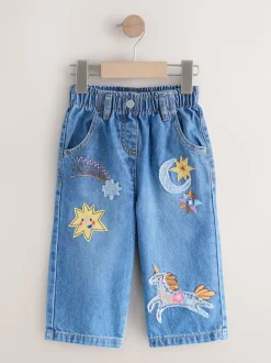 Denim - Jeans ornés de licorne (3mois à7ans)