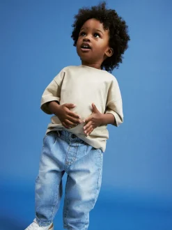 Denim bleu clair - Jeans à plis (3mths-7yrs)