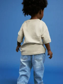 Denim bleu clair - Jeans à plis (3mths-7yrs)