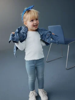 Denim bleu clair - Jeggings à taille élastiquée (3mois-7ans)