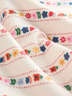 Denim brodé - Ensemble Salopettes et Body Manches longues 2 Pieces (0mois-3ans)