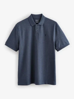 Denim chiné - Ajustement régulier - Polo Manches courtes Pique