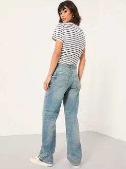 Denim délavé à l’eau de Javel - Jean droit décontracté FatFace