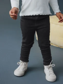 Denim noir - Jeggings à taille élastiquée (3mois-7ans)