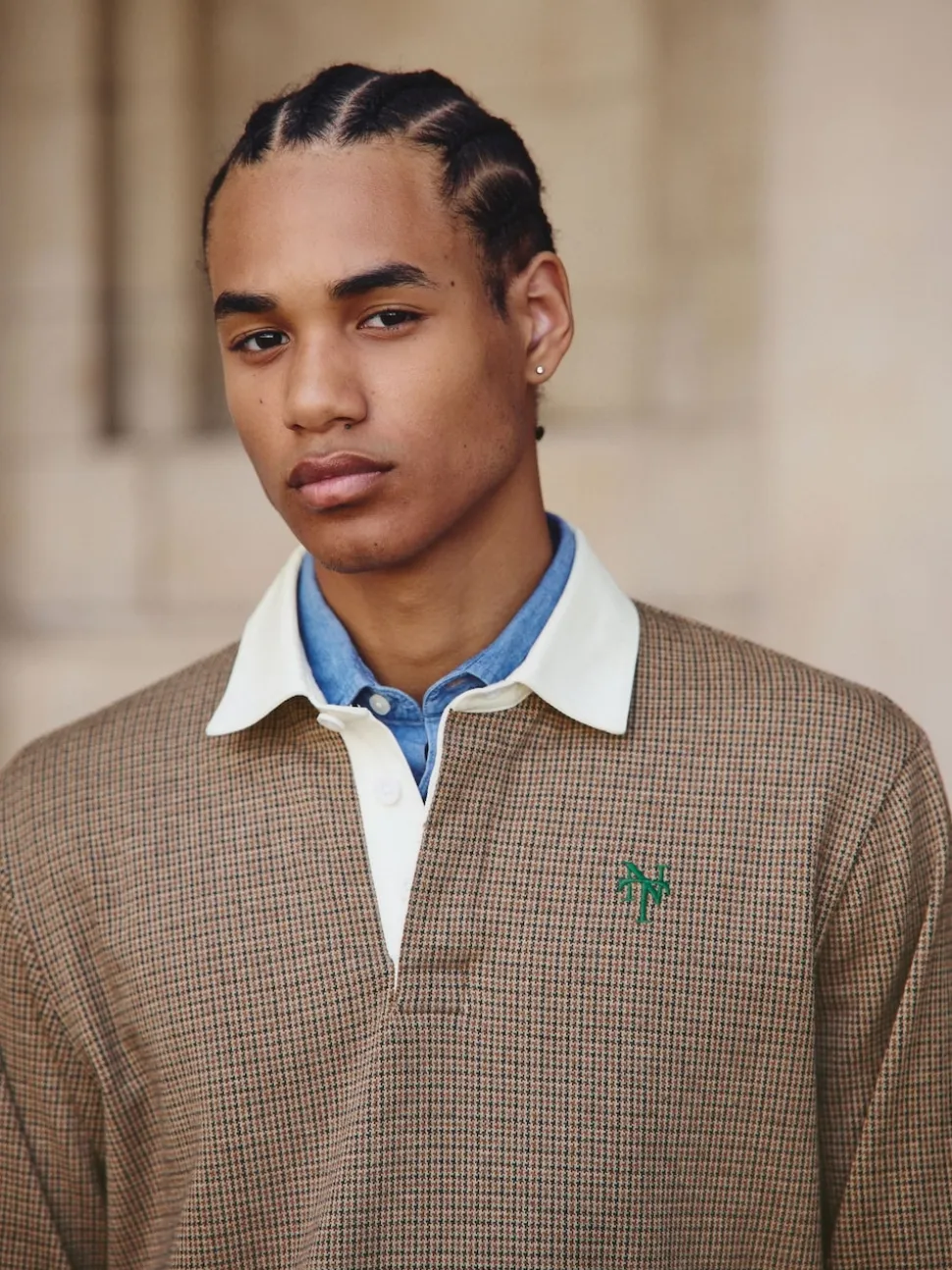 Dent de chiot brun fauve - Maillot de rugby