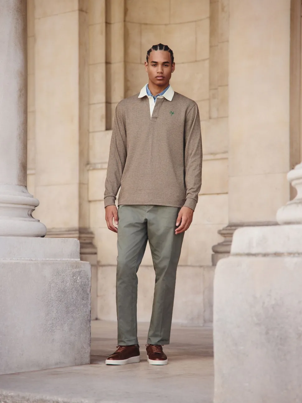 Dent de chiot brun fauve - Maillot de rugby