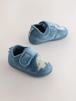 Dinosaure bleu - Chaussons Cupsole doublés chauds