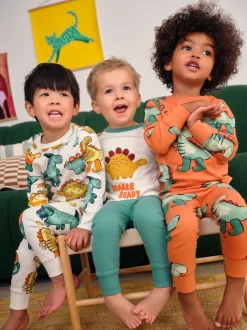 Dinosaure multicolore - Lot de 3 pyjamas Snuggle (9mois-10ans)