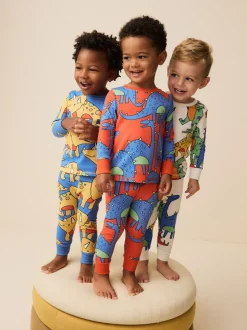 Dinosaure multi-lumineux - Lot de 3 pyjamas Snuggle (9mois-10ans)