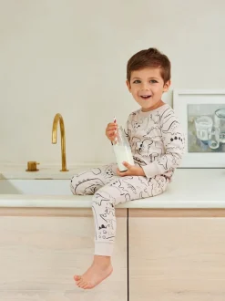 Dinosaure neutre/noir - Lot de 3 pyjamas Snuggle (9mois-10ans)