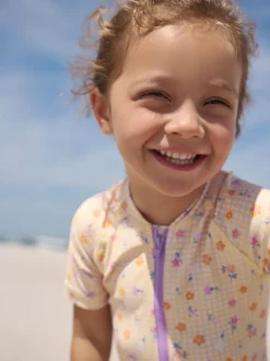 Ditsy jaune à carreaux vichy - Maillot de bain Sunsafe (3mths-10yrs)