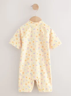 Ditsy jaune à carreaux vichy - Maillot de bain Sunsafe (3mths-10yrs)