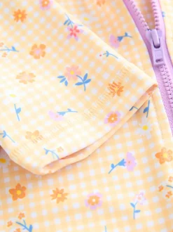 Ditsy jaune à carreaux vichy - Maillot de bain Sunsafe (3mths-10yrs)