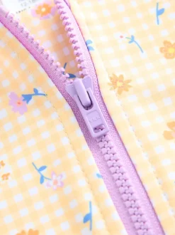 Ditsy jaune à carreaux vichy - Maillot de bain Sunsafe (3mths-10yrs)