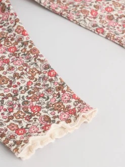 Ditsy rouge - Ensemble de Hauts et Leggings en polaire Bébé 2 pièces (0mois-2ans)