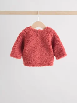 Ditsy rouge - Ensemble de Hauts et Leggings en polaire Bébé 2 pièces (0mois-2ans)