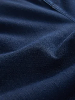 Délavage bleu - Pantalon large en denim de jersey