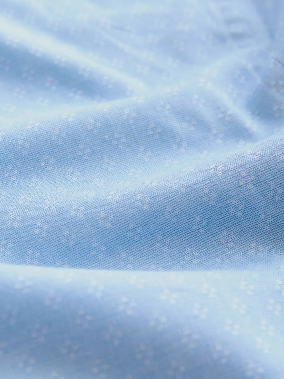 Dobby bleu - Chemise habillée à manches longues en coton extensible