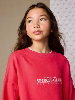 détail brodé Rouge - Sweat-shirt (3-16yrs)