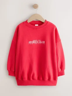 détail brodé Rouge - Sweat-shirt (3-16yrs)