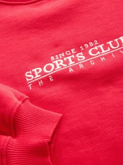 détail brodé Rouge - Sweat-shirt (3-16yrs)