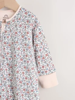 Ecru Floral - 2.5 TOG Combinaison de nuit matelassée Bébé