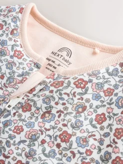 Ecru Floral - 2.5 TOG Combinaison de nuit matelassée Bébé