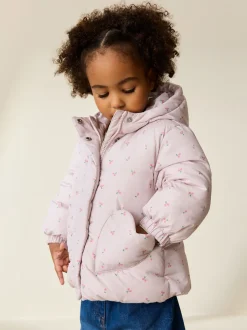 Ecru Floral - Manteau imprimé Résistant à la douche (3mois-7ans)