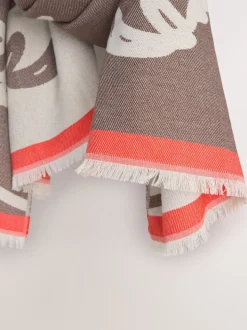 Ecru Hamish la vache des Highlands - Écharpe épaisse