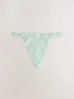 Ecru/Rose - Lot de 3 culottes sans coutures en pointelle