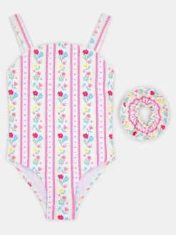 Ensemble Angels By Accessorize Maillot de bain Imprimé Fleuri & chouchou FILLE