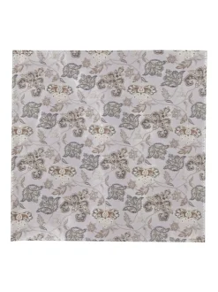 Ensemble cravate et mouchoir de poche fleuri Skopes en soie