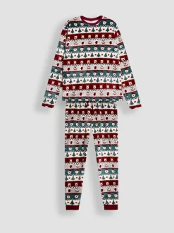 Ensemble de Pyjamas JoJo Maman Bébé en Polaire Fair Isle de Noël pour Hommes