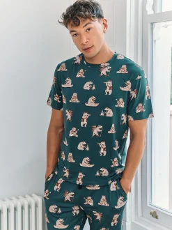 Ensemble de Pyjamas long imprimé ours Chelsea Peers Wilderness