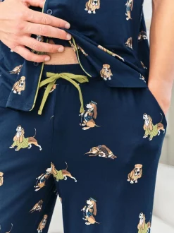 Ensemble de pyjamas longs Chelsea Peers Country Hound imprimé chien