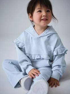 Ensemble jeune smALLSAINTS Lover Sweat à capuche à volants et leggings évasés côtelés