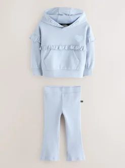 Ensemble jeune smALLSAINTS Lover Sweat à capuche à volants et leggings évasés côtelés