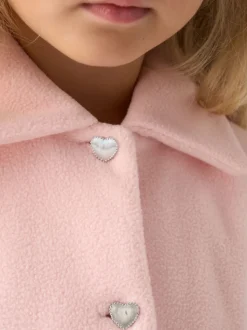 Ensemble Miss veste rose et robe papillon en tulle appliqué