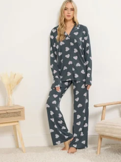 Ensemble pyjama Long Tall Sally doux au toucher Animal cœur