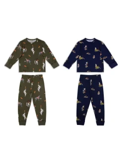 Ensemble Pyjamas Chelsea Peers Kids Two Pack Country Hound Rugby Dogs Imprimé Long