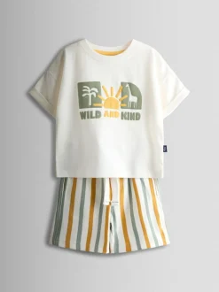 Ensemble t-shirt et short JoJo Maman Bébé imprimé