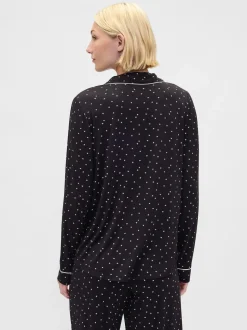 Etoile noire - Haut de Pyjama à manches longues Gap en modal