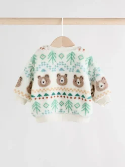 Fairisle ours vert - Ensemble Bébé haut en polaire et Survêtement (0mois-2ans)